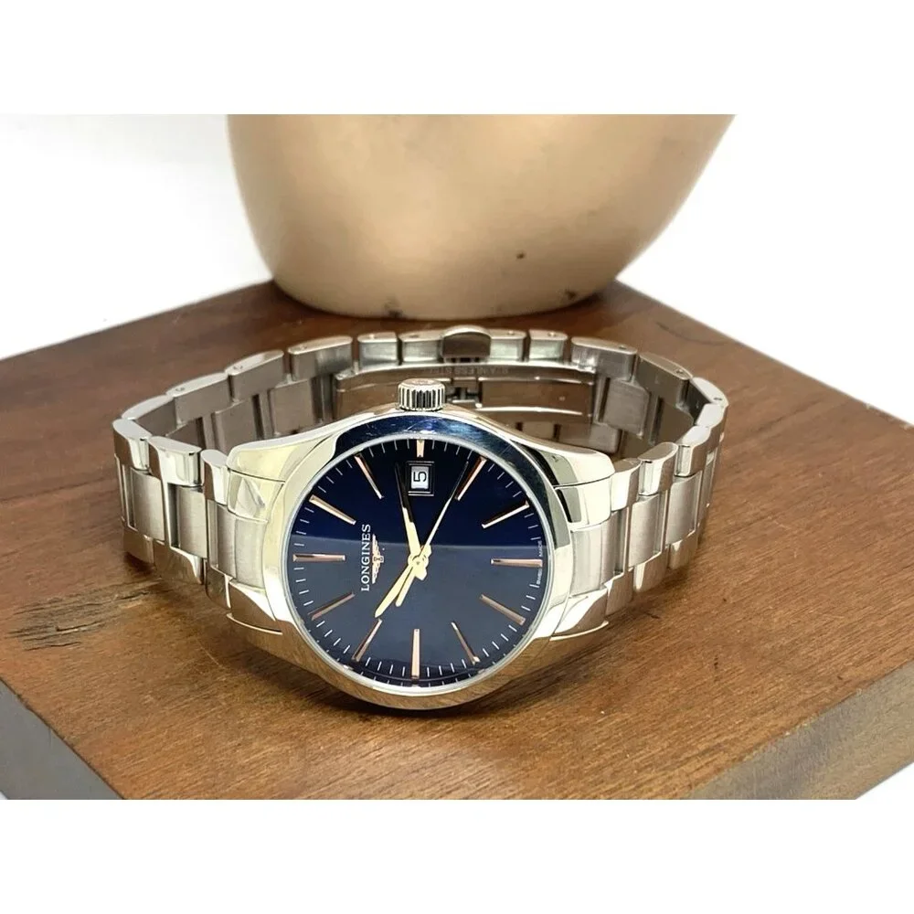 Longines Women's Watch L23864926 Conquest Swiss Quartz Blue Dial Steel 34mm
